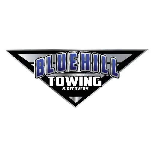 The logo for Blue Hill Towing.