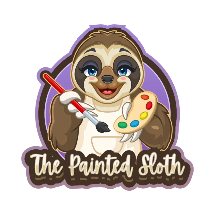 The logo for The Painted Sloth.
