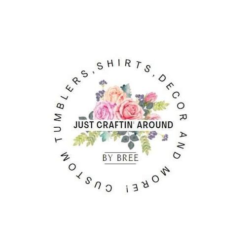 The Logo for Just Craftin Around By Bree.