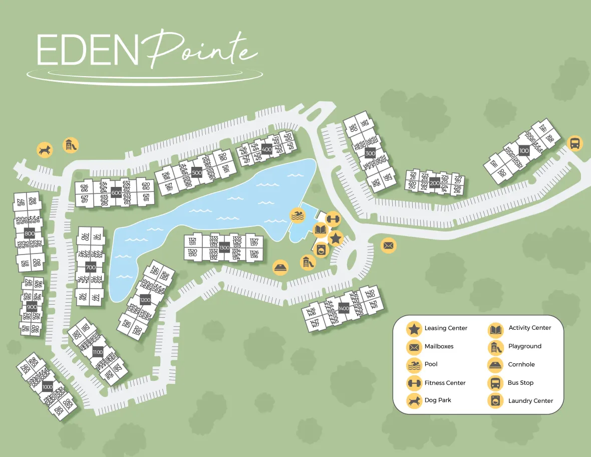 A map rendering of Eden Pointe Apartments in Bradenton, Florida