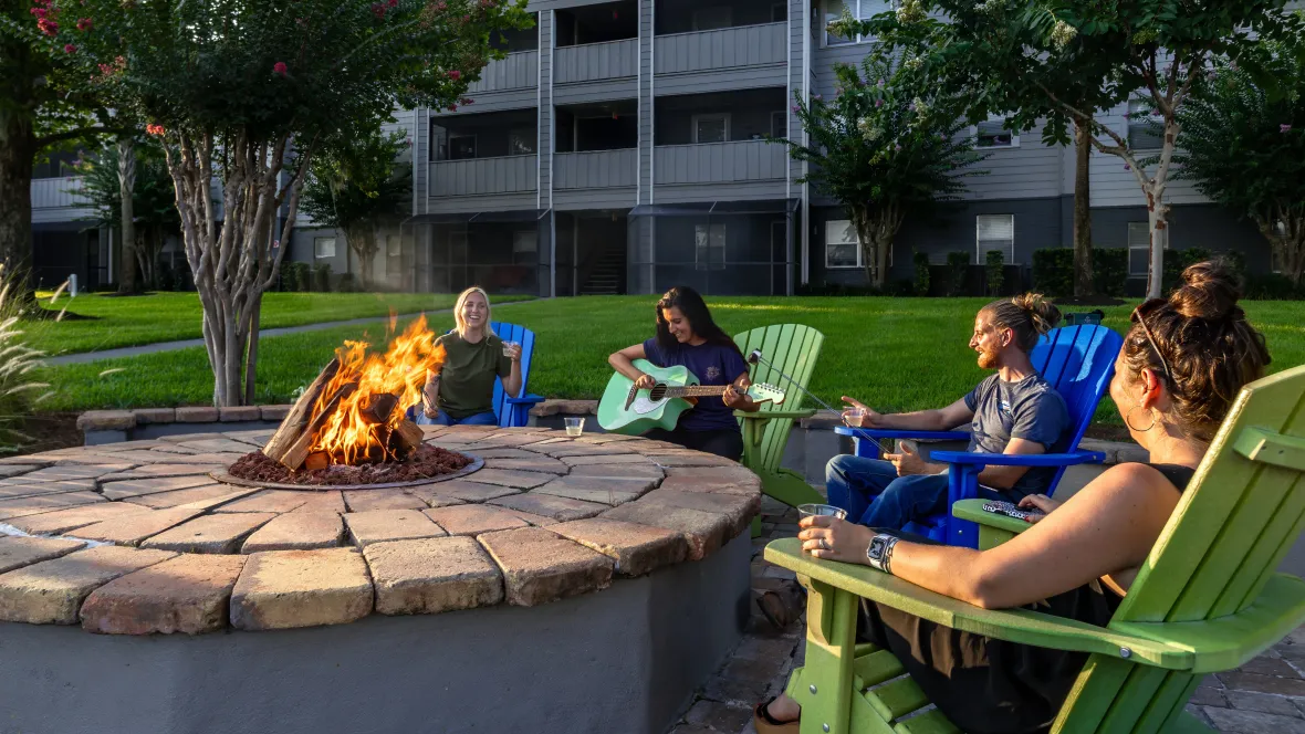 Residents gathered around the blazing fire pit, enjoying music, refreshments, roasted marshmallows, and delightful conversations.