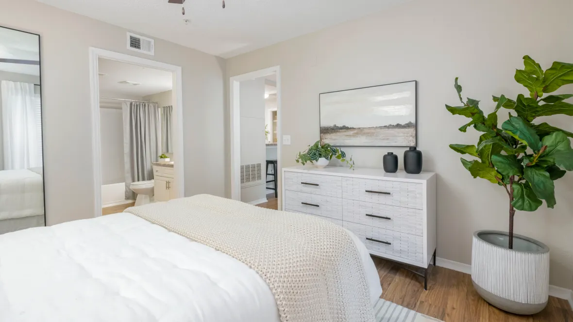 Your master bedroom is the premiere room of the house large enough to fit all of your bedroom furnishings and bonus connecting master bath and expansive closet space. 
