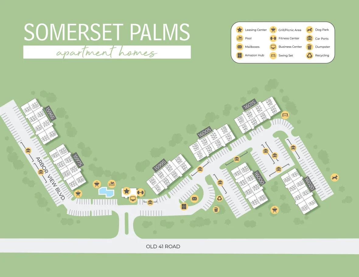 A map rendering of Somerset Palms