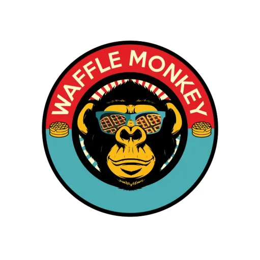 The logo for Waffle Monkey.