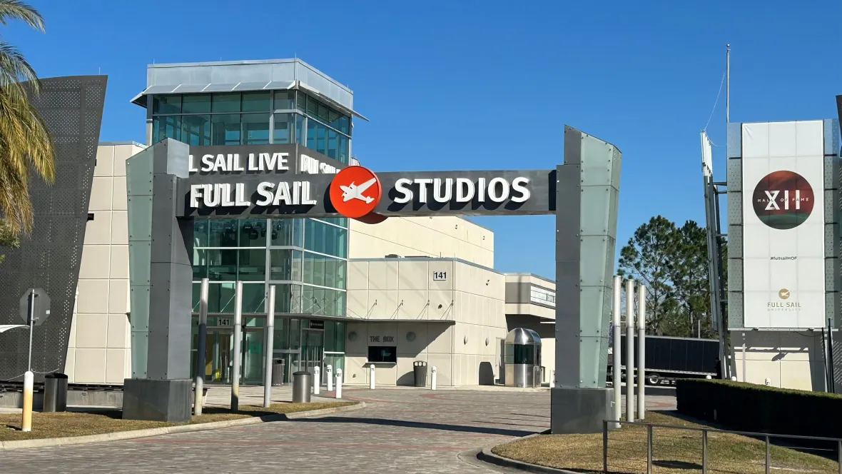 Full Sail University's college campus, which is situated near Adele Place apartment community in Orlando, Florida.