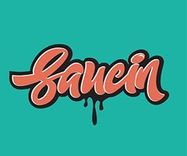 The logo for Saucin.  