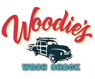 The logo for Woodie's Wash Shack.  