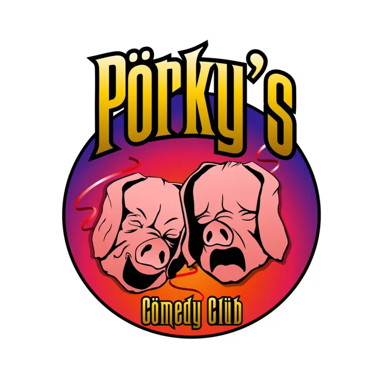 The logo for Porky's Comedy Club.