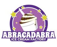 The logo for Abracadabra Ice Cream Factory.