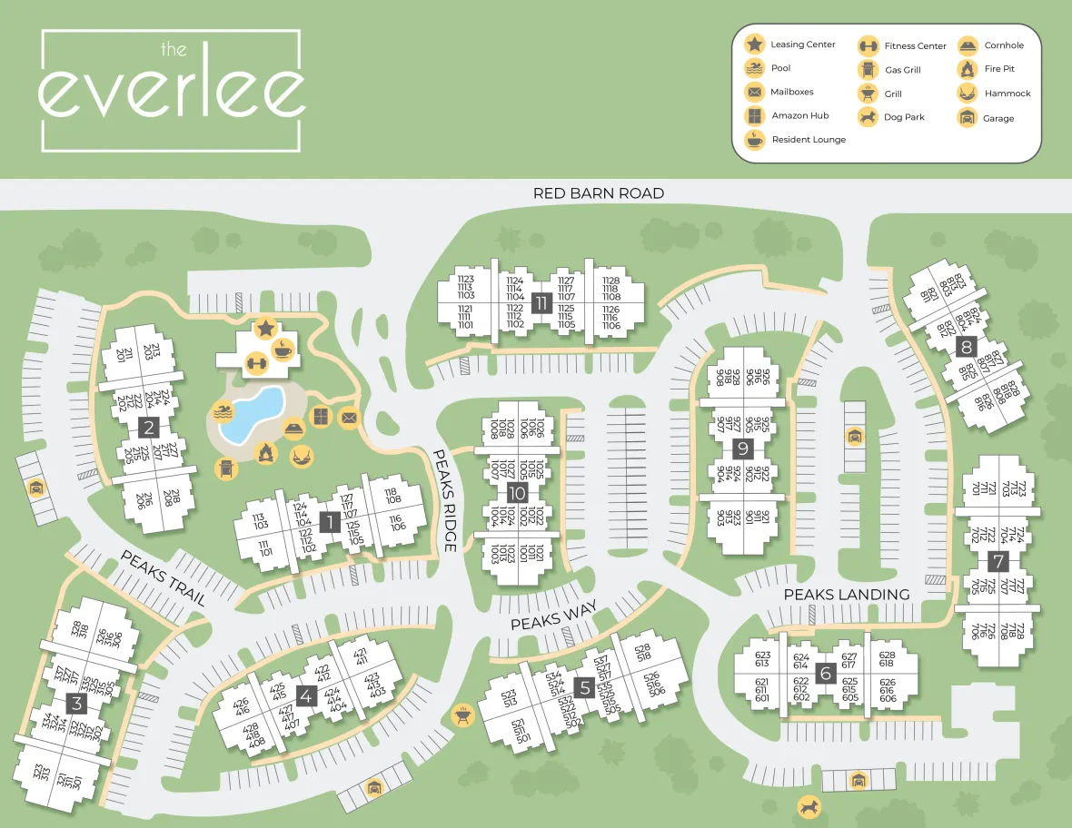A 2D rendering of the The Everlee community in Acworth, Georgia. 