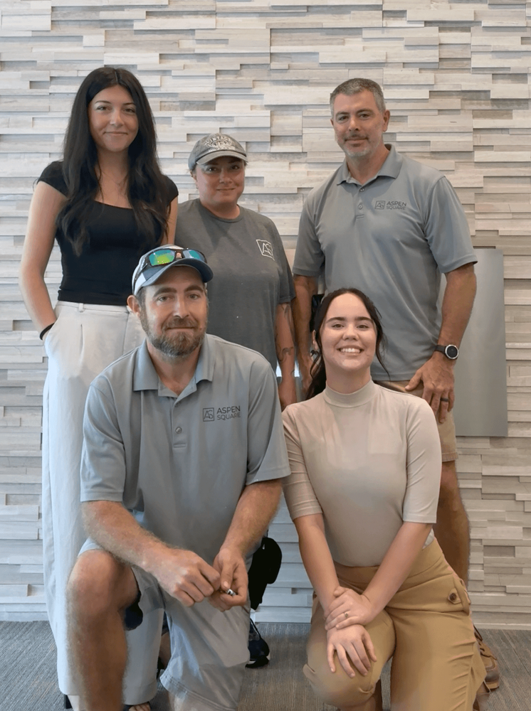 Leasing and maintenance staff from Lanier Landing Apartments gathered for a team photo.