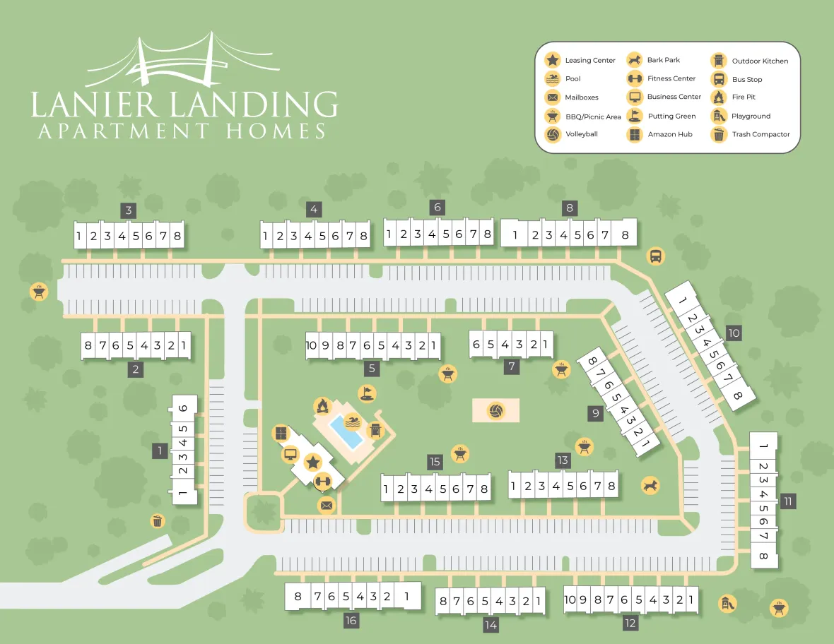 A 2D rendering of the Lanier Landing community in Brunswick, Georgia. 