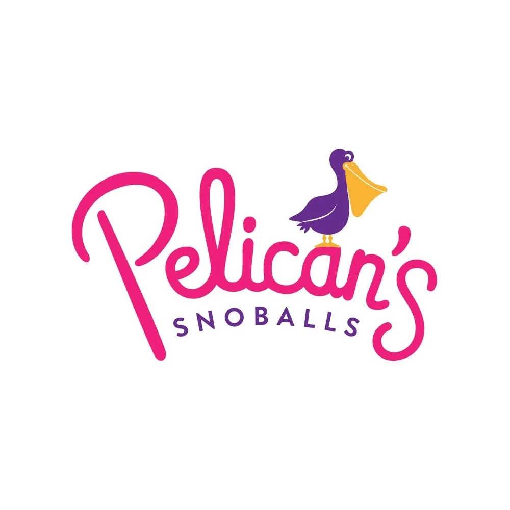 The logo for Pelican's Snoballs.