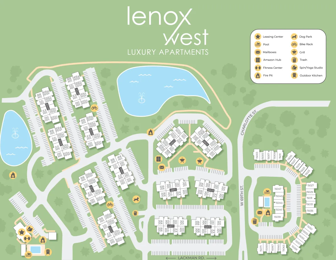 A map rendering of Lenox West