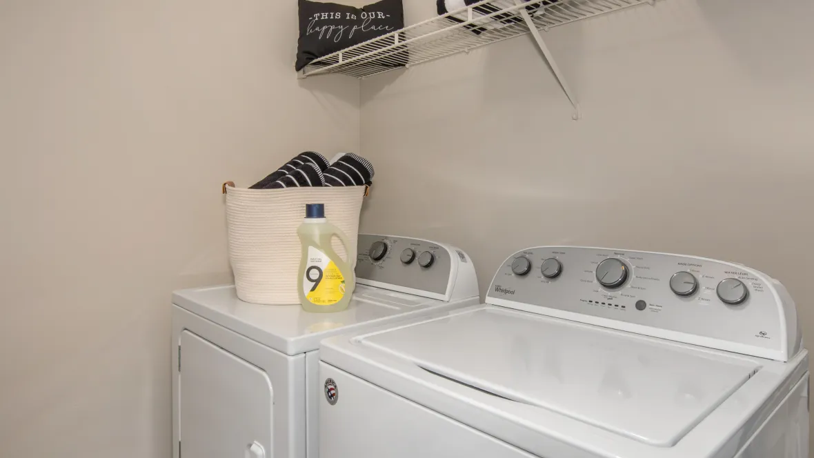 Laundry room with full-size appliances 