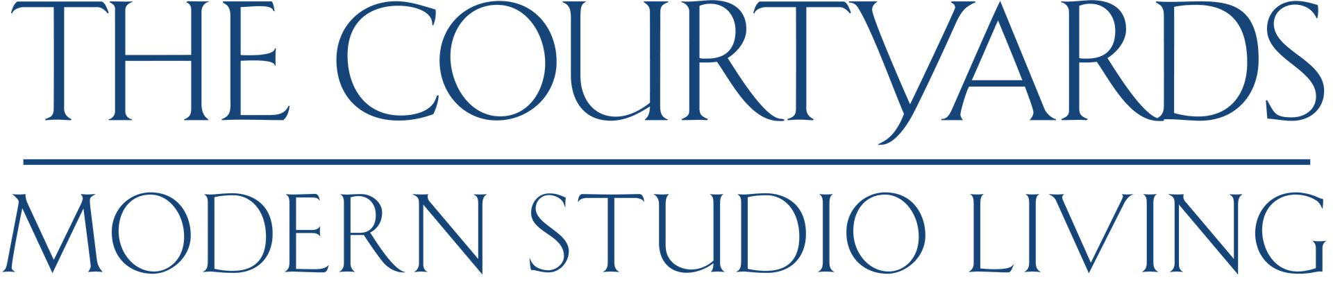 The logo for The Courtyards Modern Studio Living.