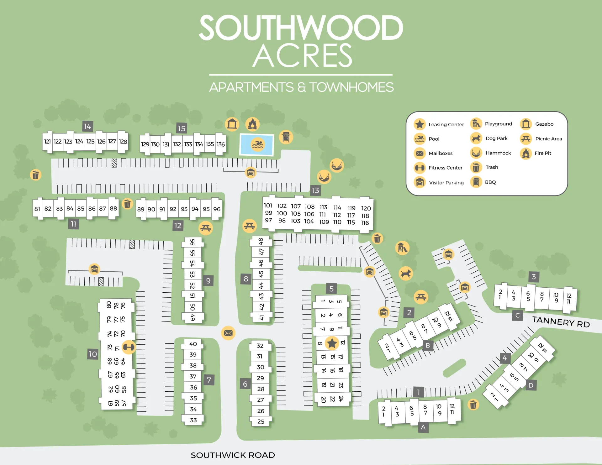 Southwood Acres Property Map