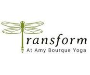 The logo for Transform at Amy Bourque Yoga.
