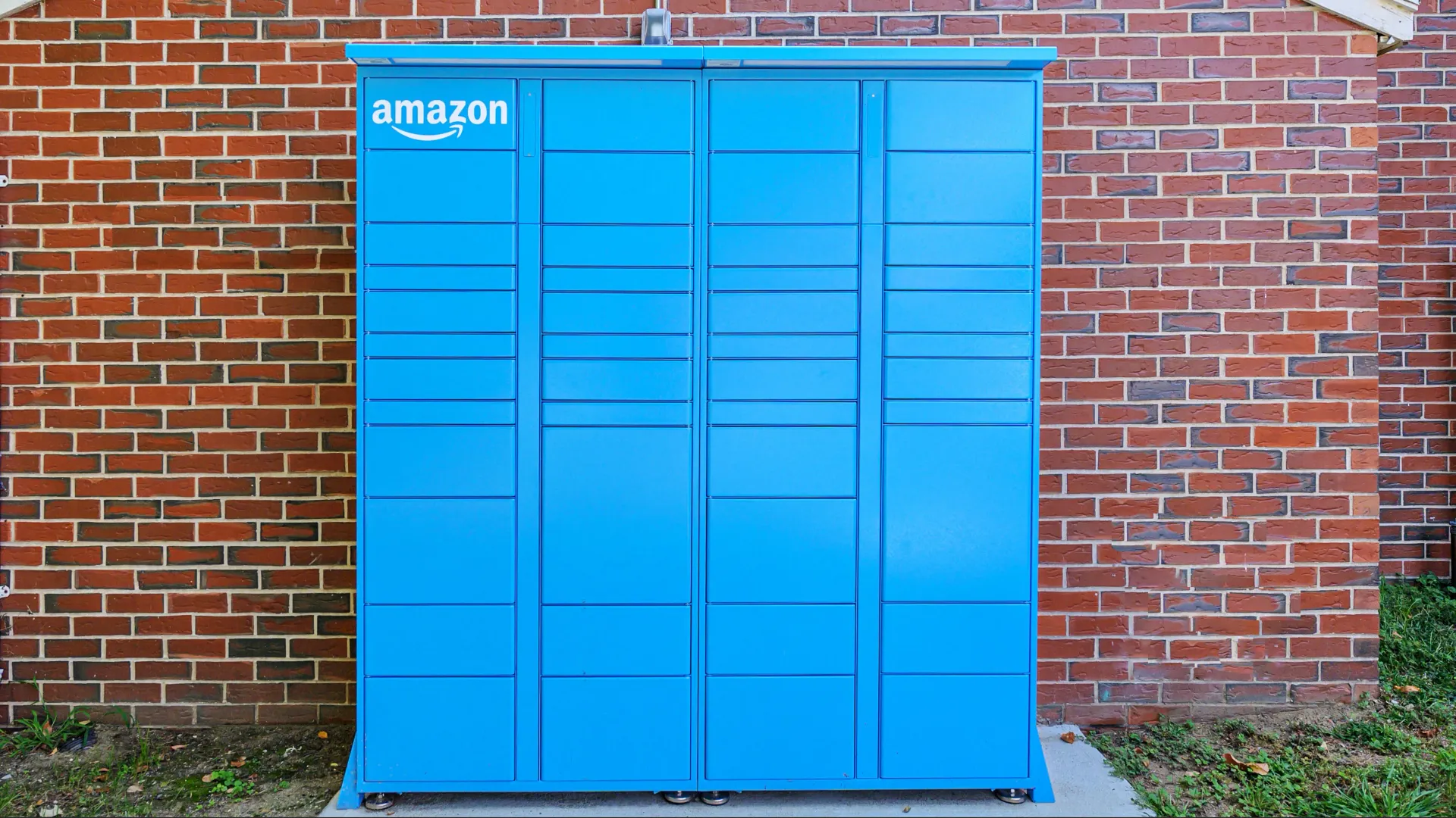 Amazon Hub package lockers offering residents a secure and convenient way to pick up deliveries.