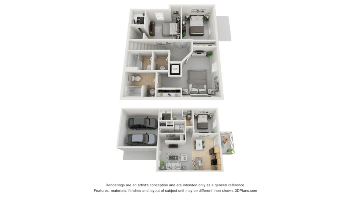 A photo of our 4x3 floor plan, The Mizzou.