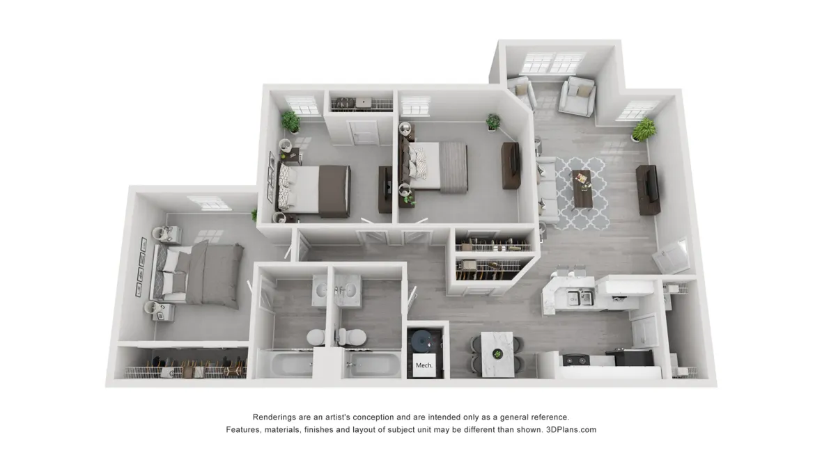 A photo of our 3x2 floor plan, The Oak Holm.