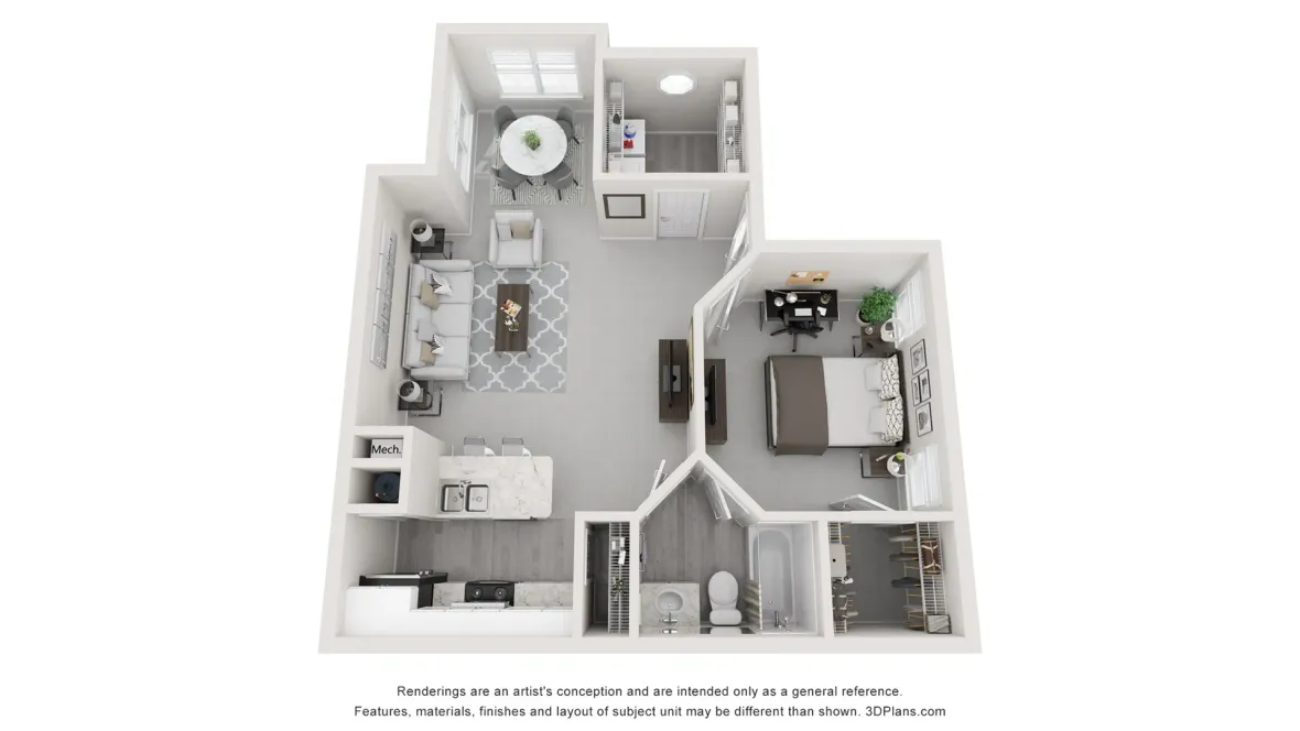 A 3D rendering of our Murray floor plan